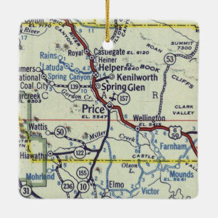 Adorno De Cerámica Mapa de cosechas Utah