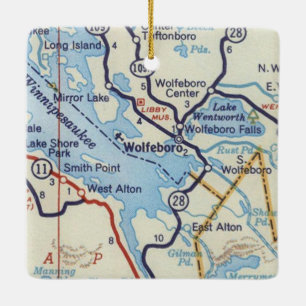 Adorno De Cerámica Mapa de cosechas Wolfeboro NH