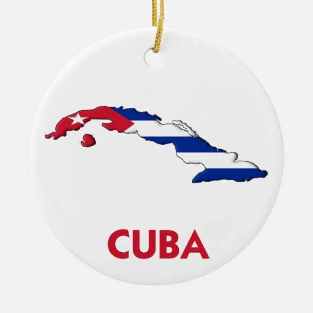 ADORNO DE CERÁMICA MAPA DE CUBA (Frente)