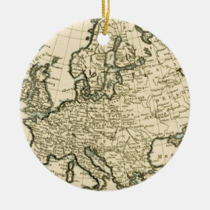 Adorno De Cerámica Mapa de Europa de Guillaume Raynal