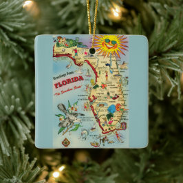 Adorno De Cerámica Mapa de Florida