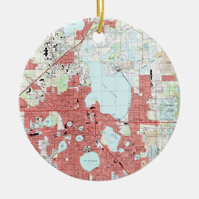 Adorno De Cerámica Mapa de Florida (1994) (Frente)