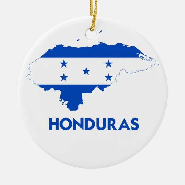 ADORNO DE CERÁMICA MAPA DE HONDURAS (Frente)