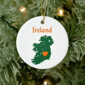 Adorno De Cerámica Mapa de Irlanda
