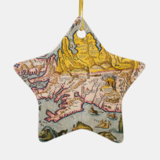 Adorno De Cerámica Mapa de Islandia