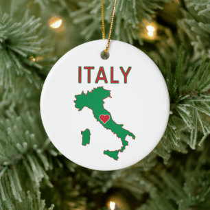 Adorno De Cerámica Mapa de Italia