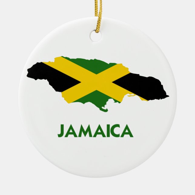 ADORNO DE CERÁMICA MAPA DE JAMAICA (Frente)