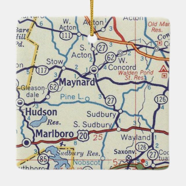 Adorno De Cerámica Mapa de la época de Maynard MAMÁES (Reverso)