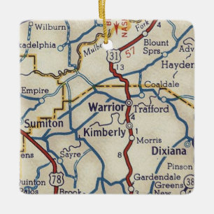 Adorno De Cerámica Mapa de la época del guerrero AL