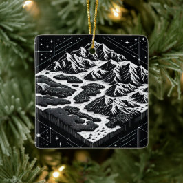 Adorno De Cerámica Mapa de la montaña mágica