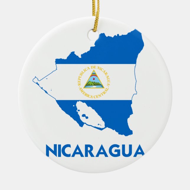 ADORNO DE CERÁMICA MAPA DE NICARAGUA (Frente)