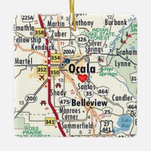 Mapa De Ocala Florida Adornos Ocala | Zazzle.es