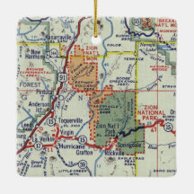 Mapa de Retro del Parque Nacional de Zion