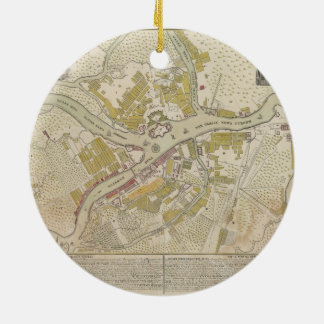 Adorno De Cerámica Mapa de St Petersburg, Rusia, creada en 1737