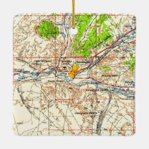 Adorno De Cerámica Mapa de temas de Farmington NM