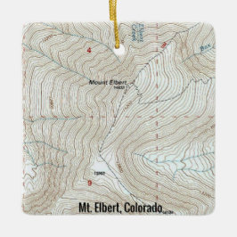 Adorno De Cerámica Mapa de Topo de Elbert CO
