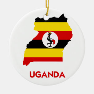 ADORNO DE CERÁMICA MAPA DE UGANDA