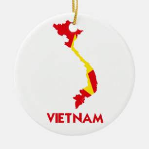 ADORNO DE CERÁMICA MAPA DE VIETNAM