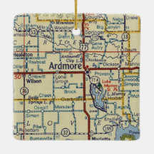 Mapa de Vintage de Ardmore OK