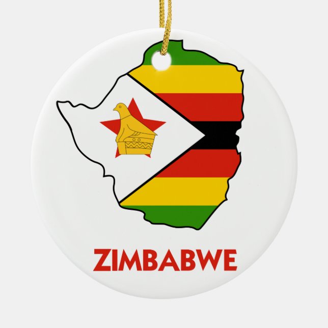 ADORNO DE CERÁMICA MAPA DE ZIMBABWE (Frente)
