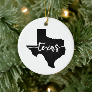 Adorno De Cerámica Mapa del estado de Texas USA