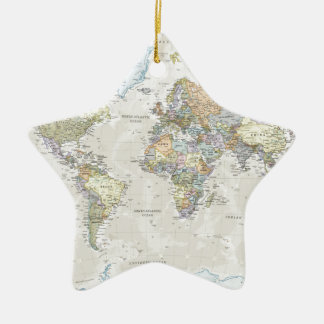 Adorno De Cerámica Mapa del mundo clásico
