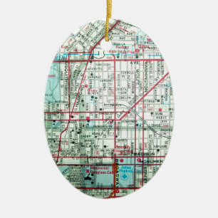 Adorno De Cerámica Mapa del vintage de BALTIMORE