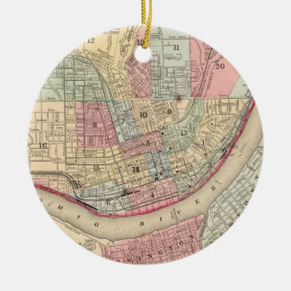 Adorno De Cerámica Mapa del vintage de Cincinnati (1780)