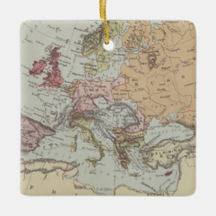 Adorno De Cerámica Mapa del vintage de Europa