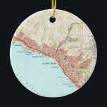 Adorno De Cerámica Mapa del vintage del Laguna Beach California<br><div class="desc">Esto es un mapa del vintage del Laguna Beach California producido originalmente en 1965.</div>