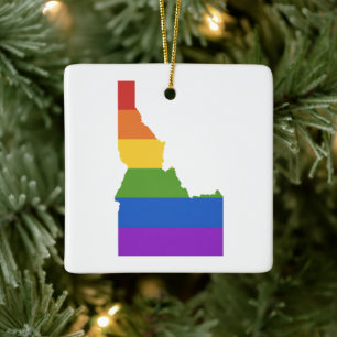 Adorno De Cerámica Mapa gay de EEUU Estado de Idaho