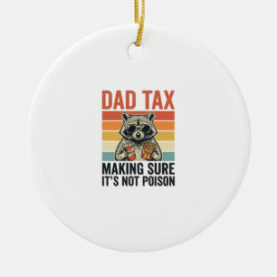 Adorno De Cerámica Mapache De Impuesto De Papá Diseño De Camiseta De 