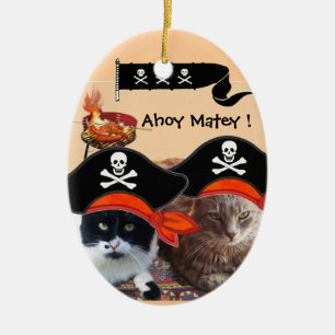 ADORNO DE CERÁMICA MAPAS DE TRATAMIENTO DE PIRATAS PIRATAS Y PIRATAS 