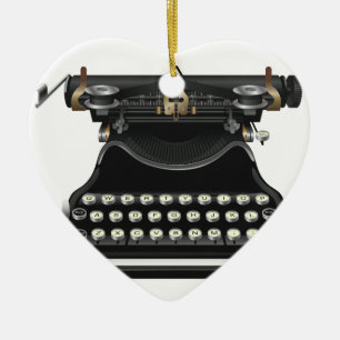 Adorno De Cerámica Máquina de escribir antigua