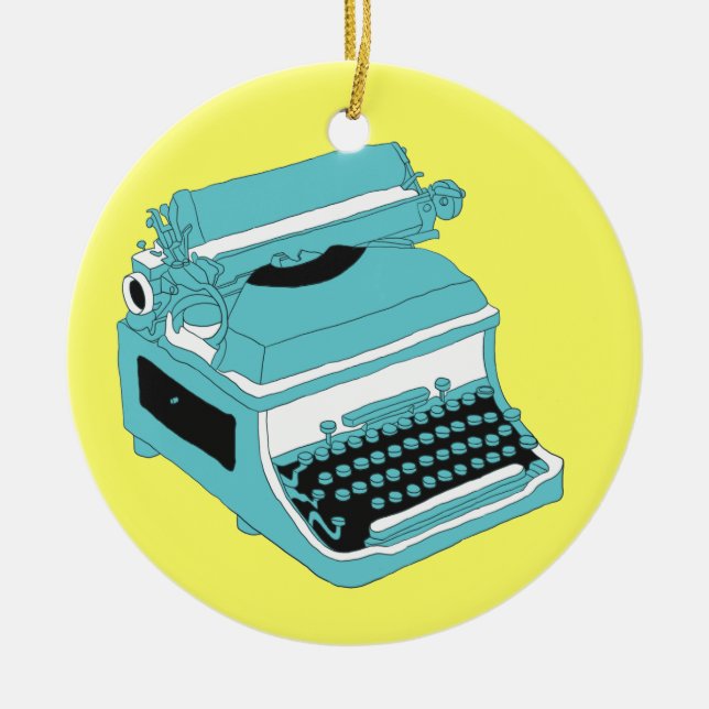 Adorno De Cerámica Máquina de escribir - SRF (Frente)