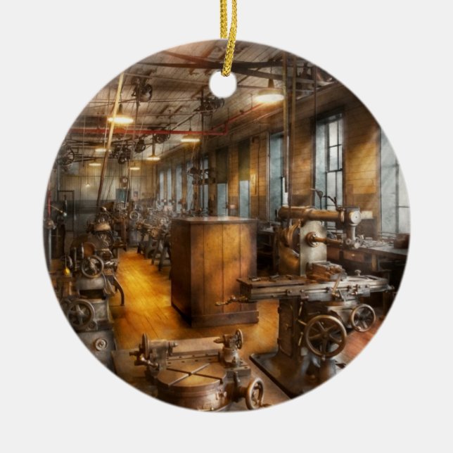 Adorno De Cerámica Máquina - Sociedad Industrial (Frente)