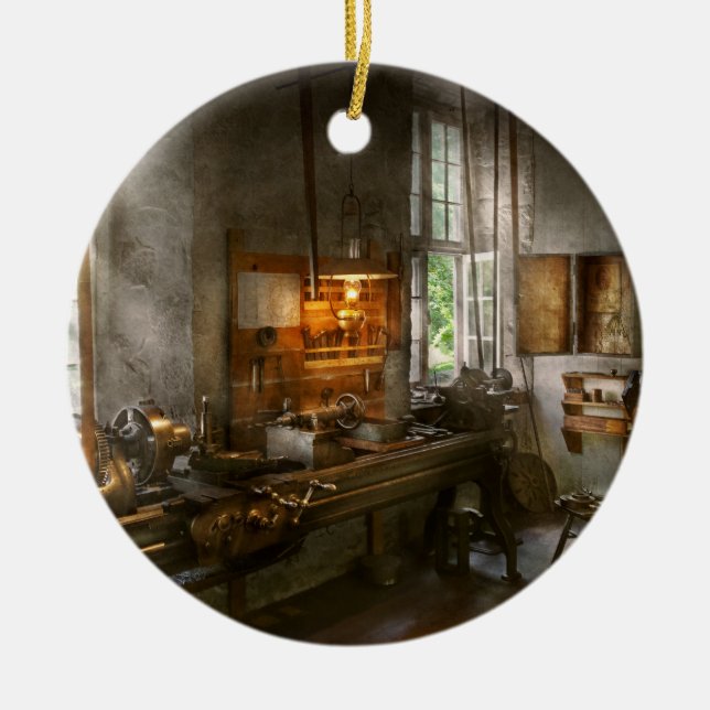 Adorno De Cerámica Maquinista - tornos (Frente)