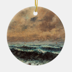 Adorno De Cerámica Mar de Otoño - Gustave Courbet