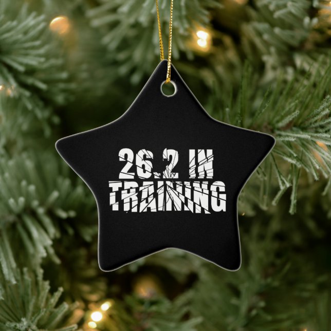 Adorno De Cerámica Maratón 26.2 En Entrenamiento Gear (Árbol)