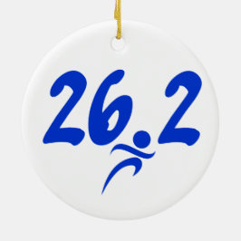 Adorno De Cerámica Maratón azul 26,2