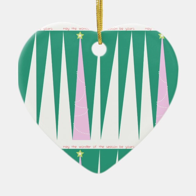 Adorno De Cerámica Maravilla del árbol de Navidad de temporada (Frente)