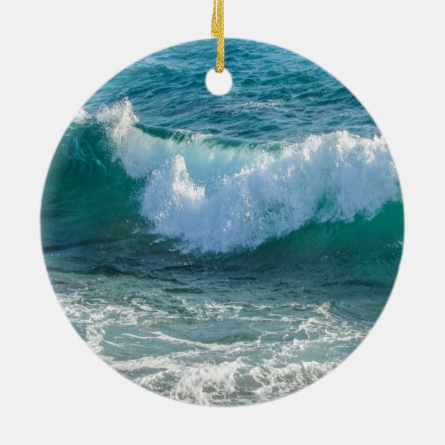 Adorno De Cerámica Maravillosa Wave mar mar mar mar naturaleza marina (Atrás)