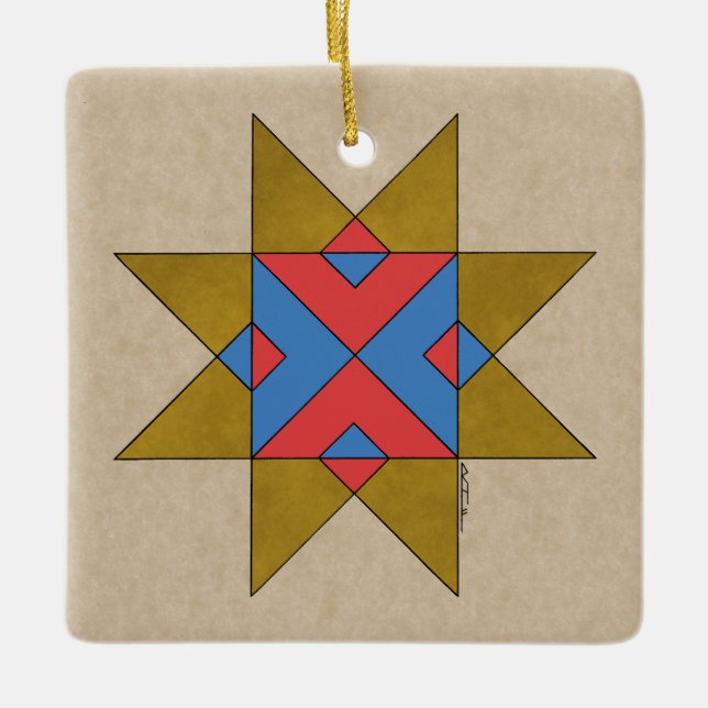 Adorno De Cerámica Marca de bruja de Facebook Auseklis (Anverso)