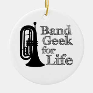 Adorno De Cerámica Marcha de la banda Baritone Geek