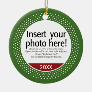 Adorno De Cerámica Marco básico de la foto para el navidad