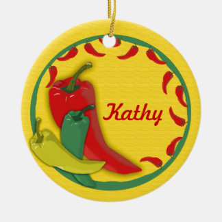 Adorno De Cerámica Marco de círculo de Pepper Chili