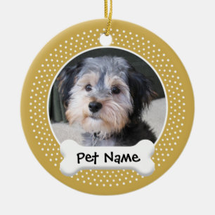 Adorno De Cerámica Marco de la foto del perro - SOLO-ECHADO A UN LADO