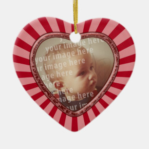 Adorno De Cerámica Marco en forma de corazón de la foto
