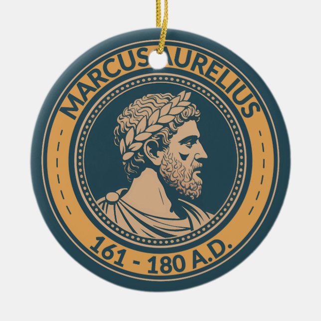 Adorno De Cerámica Marcus Aurelius Roman Emperor Illustration Badge (Frente)