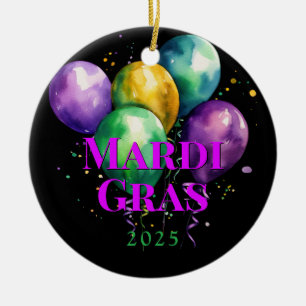 Adorno De Cerámica Mardi Gras 